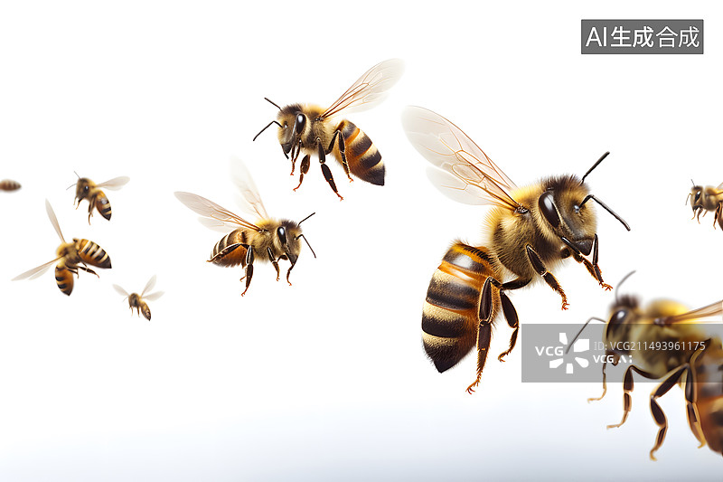 【AI数字艺术】蜜蜂图片素材