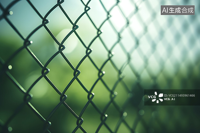 【AI数字艺术】铁丝网栅栏网图片素材