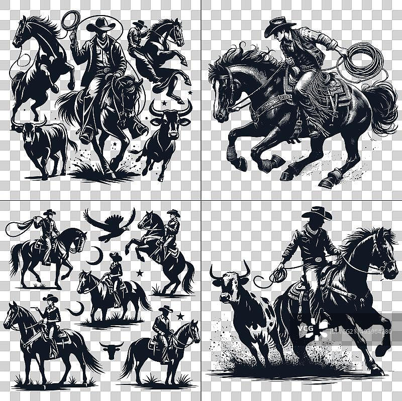 牛仔和女牛仔合集图片素材