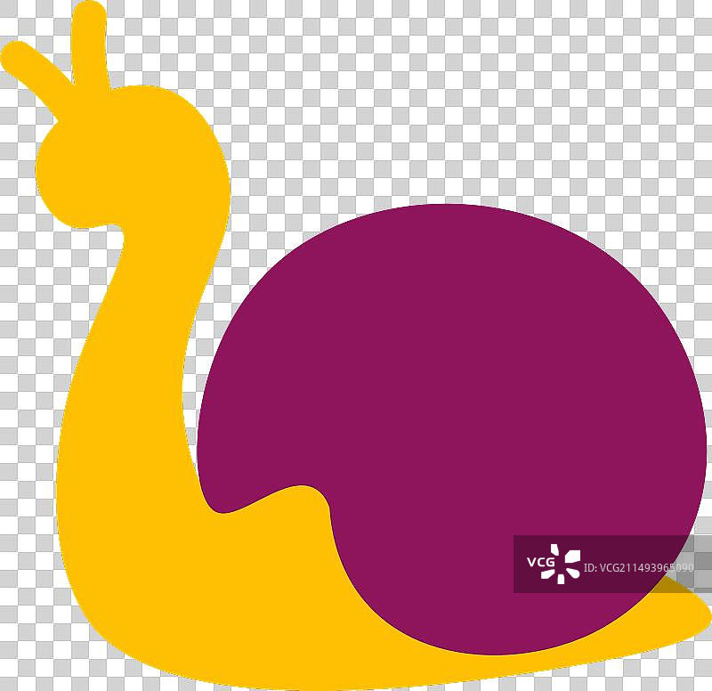 圆形外壳中的慢速花园蜗牛图标图片素材