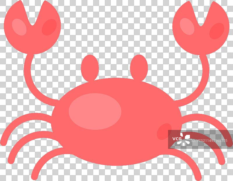 举起爪子的红海海蟹海洋生物图片素材