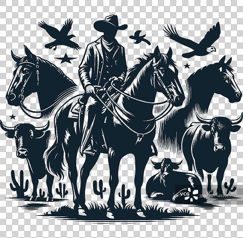 牛仔和女牛仔合集图片素材