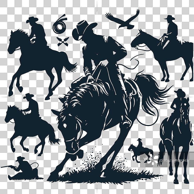 牛仔和女牛仔合集图片素材