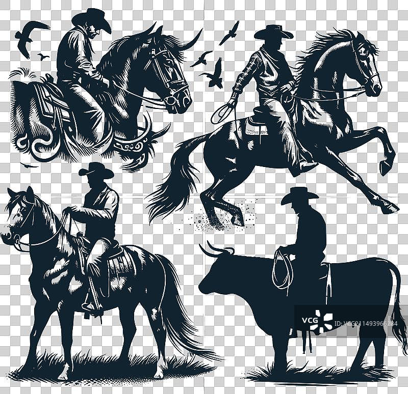 牛仔和女牛仔合集图片素材