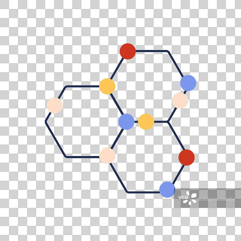 化学化合物抽象六边形结构图片素材