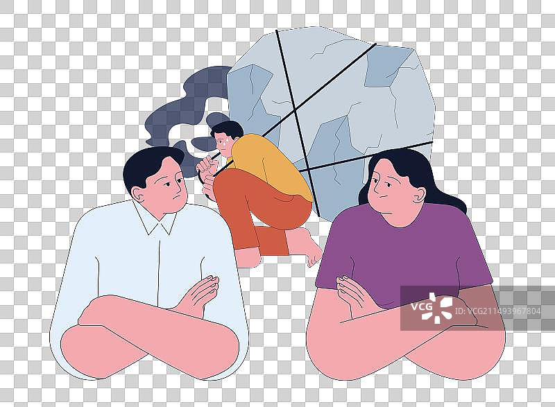 害怕让别人失望而压力过大图片素材