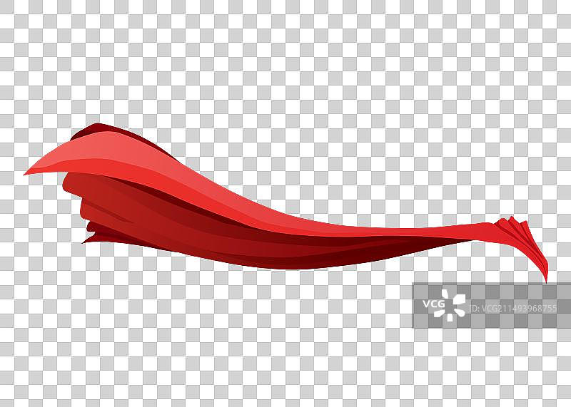 红色斗篷超级英雄，猩红色丝绸披风图片素材