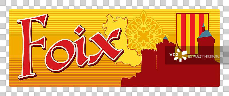 法国富瓦地区复古旅行盘图片素材