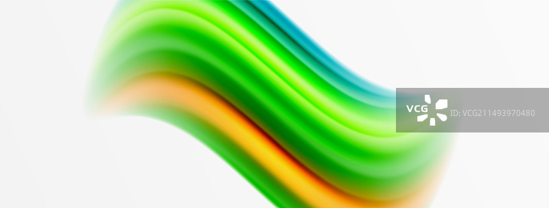 彩虹色丝绸模糊波浪线的背景上图片素材