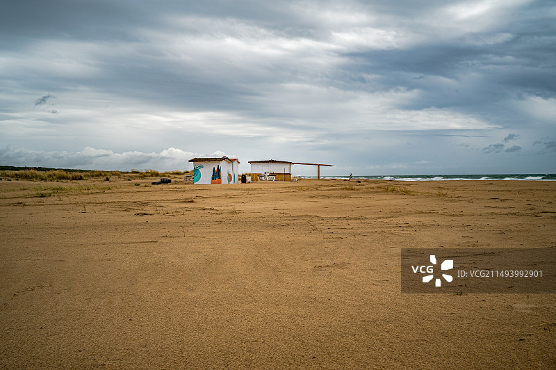 海滩上的小房子图片素材