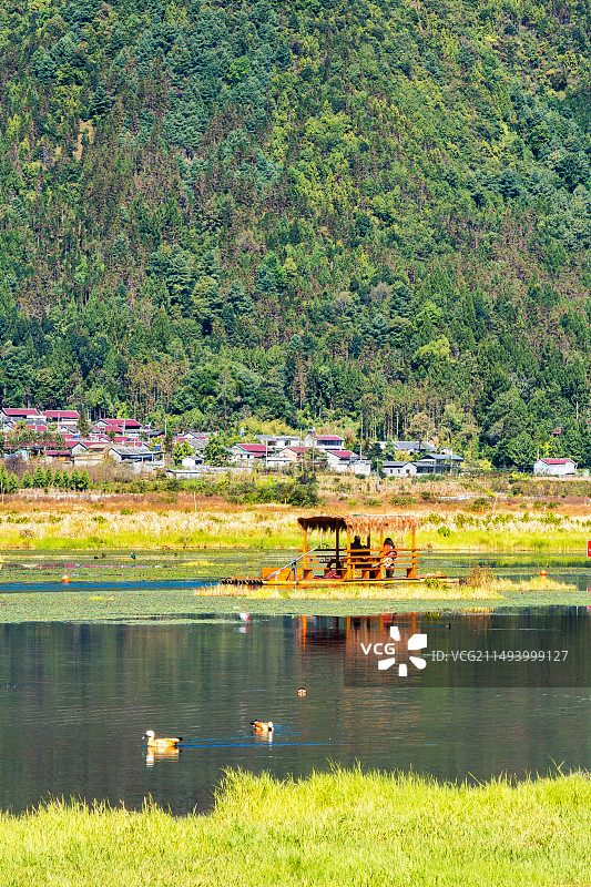 中国云南省保山市腾冲市北海湿地风景区早晨山水自然风光图片素材