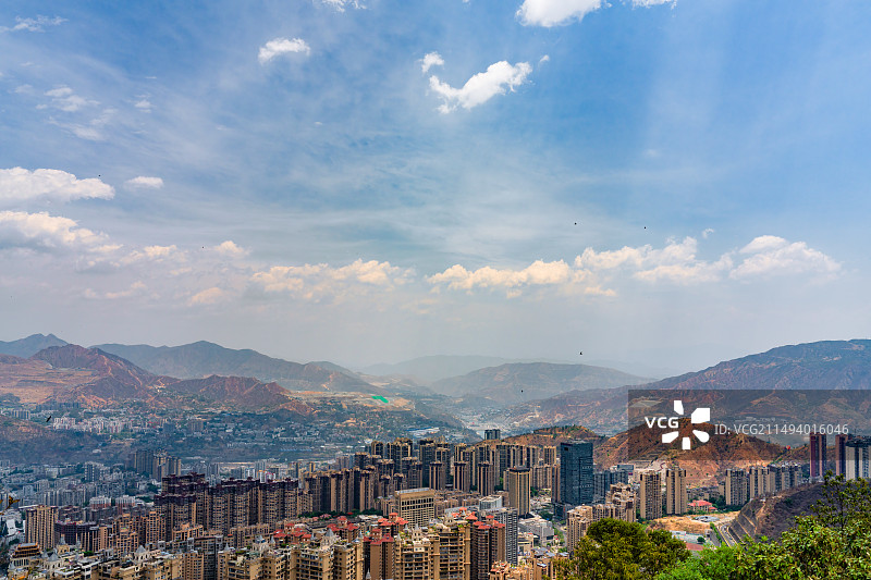 四川攀枝花市区高视角风光图片素材