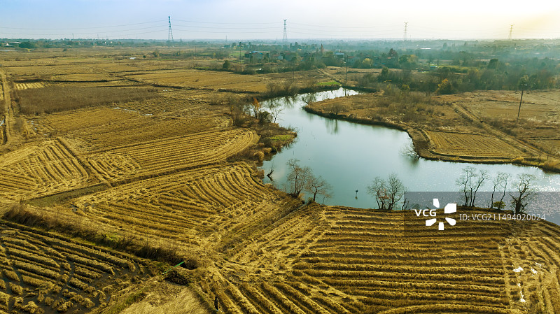 武汉 黄陂田地 农村图片素材