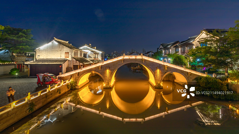 巴城虹桥夜色图片素材