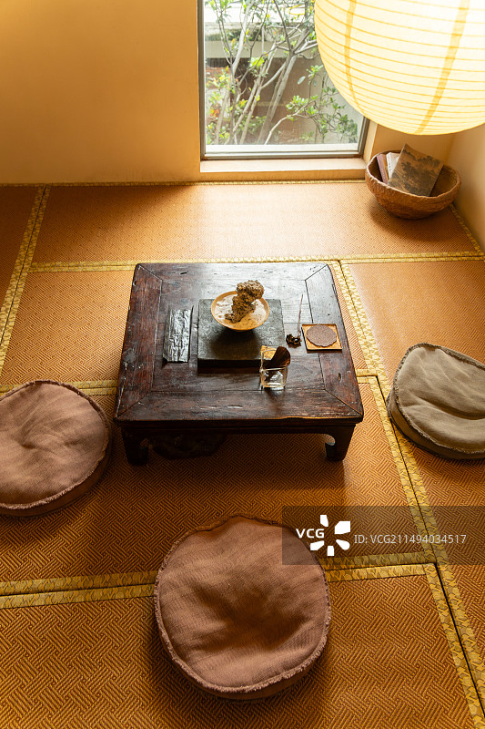 禅修与茶道室内空间图片素材