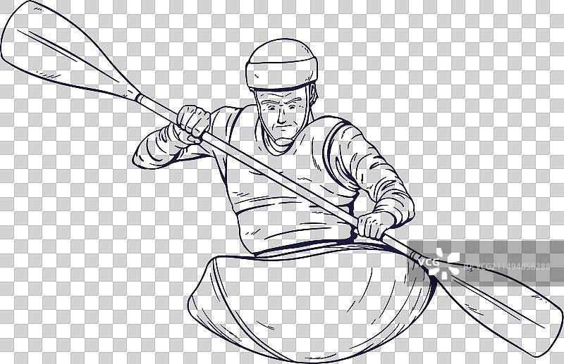 手绘漂流人物图片素材