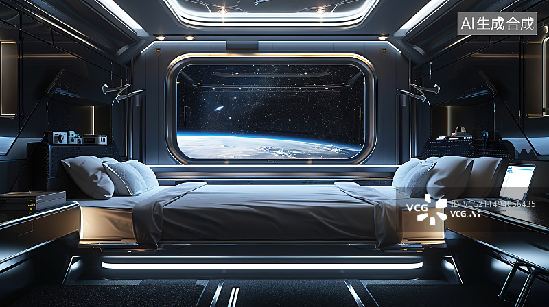 【AI数字艺术】现代风格的卧室图片素材