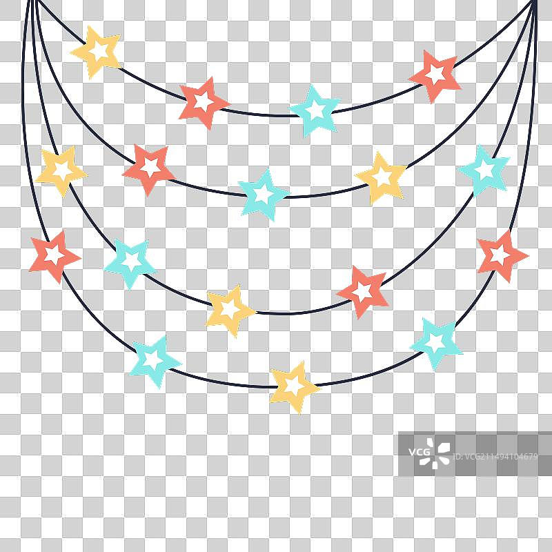 圣诞彩灯彩色星星闪耀图片素材