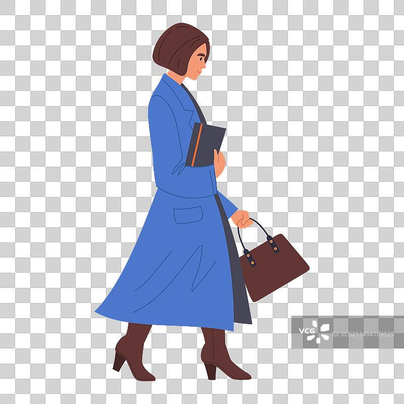 行走的时尚女性角色图片素材