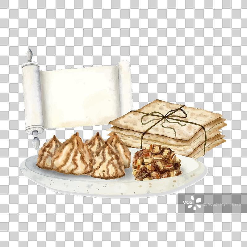 逾越节犹太洁食糕点图片素材