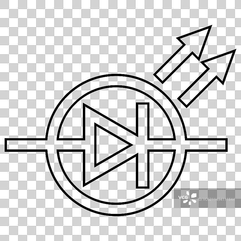 LED半导体器件的示意图图片素材