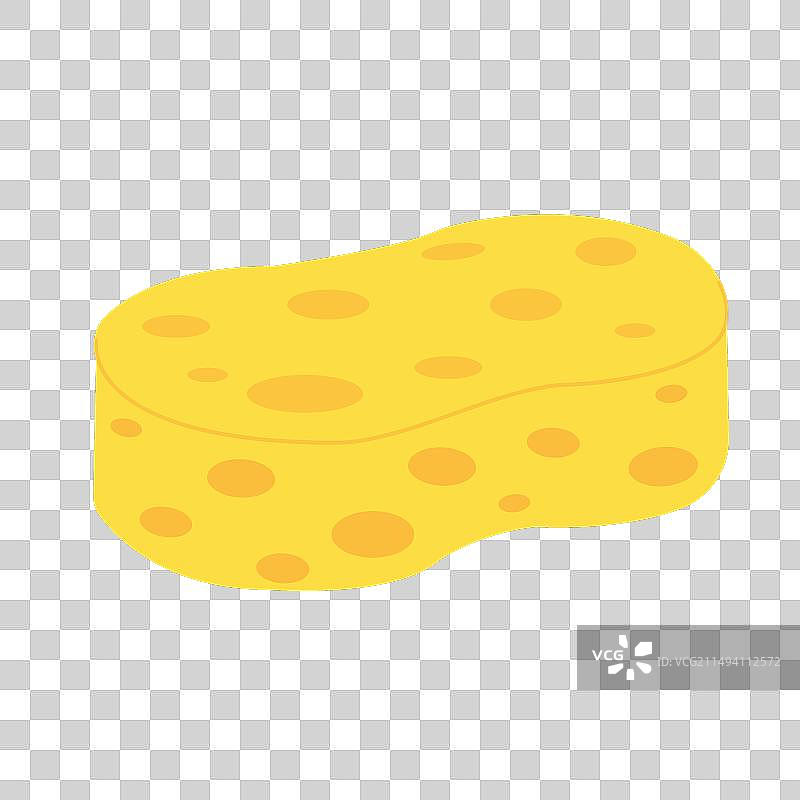 黄色海绵图标，柔软材质图片素材