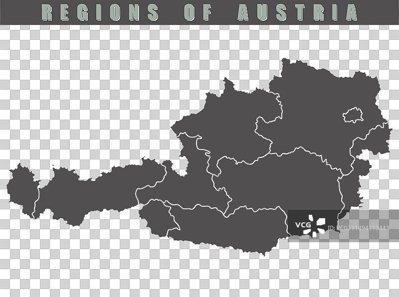 奥地利国家地图图片素材