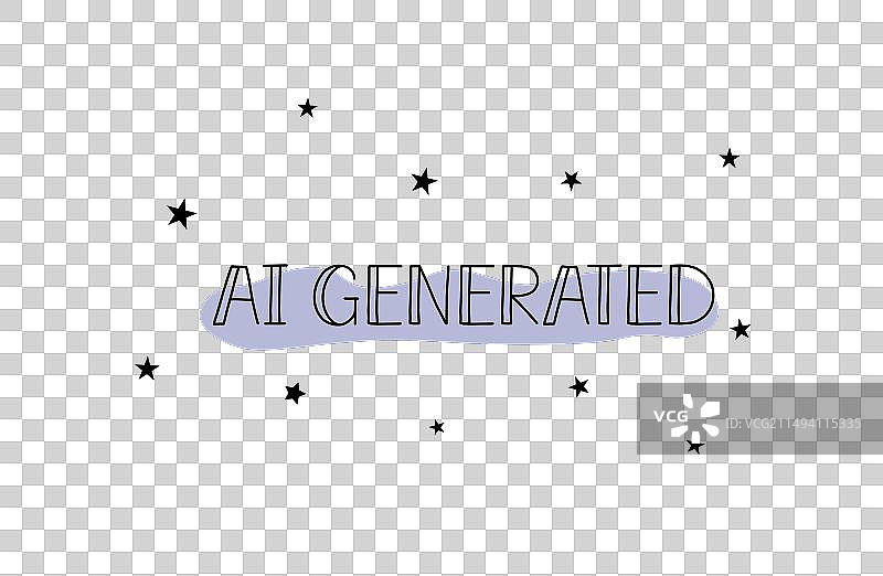 AI生成的文字涂鸦简约风格文本图片素材