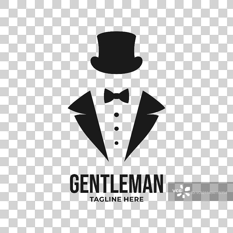 复古绅士俱乐部标签标志图片素材