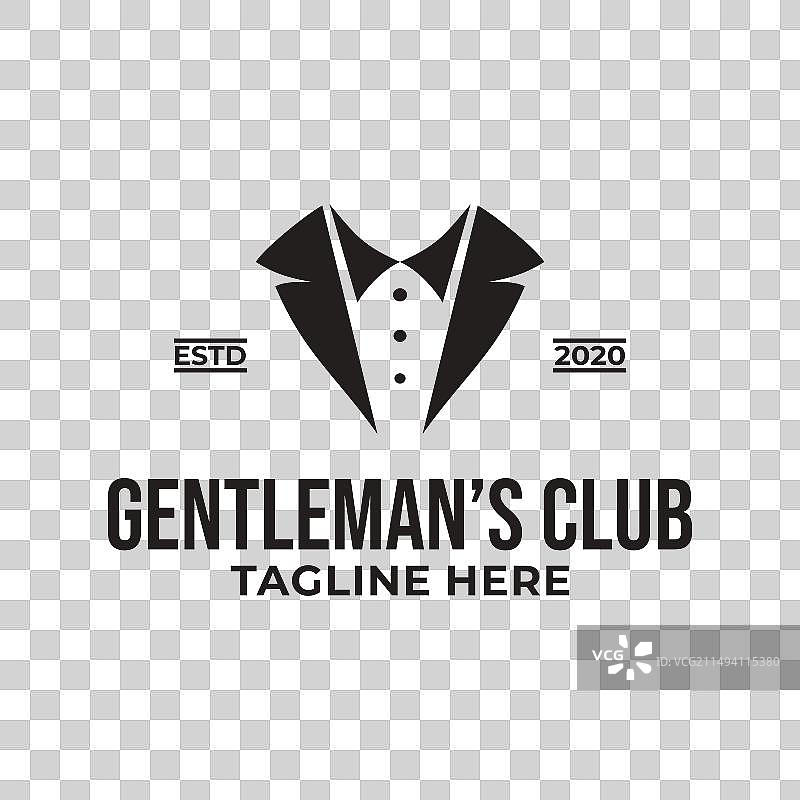 复古绅士俱乐部标签标志图片素材