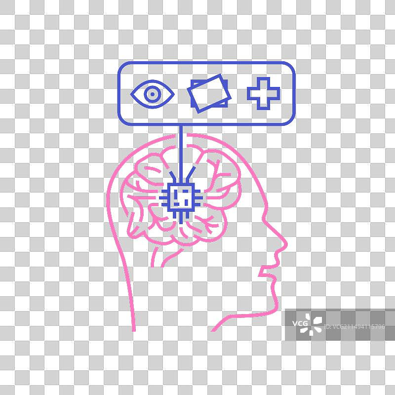 人脑神经芯片植入图片素材