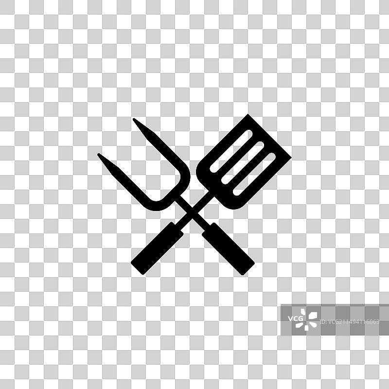 交叉烧烤叉和工具图片素材