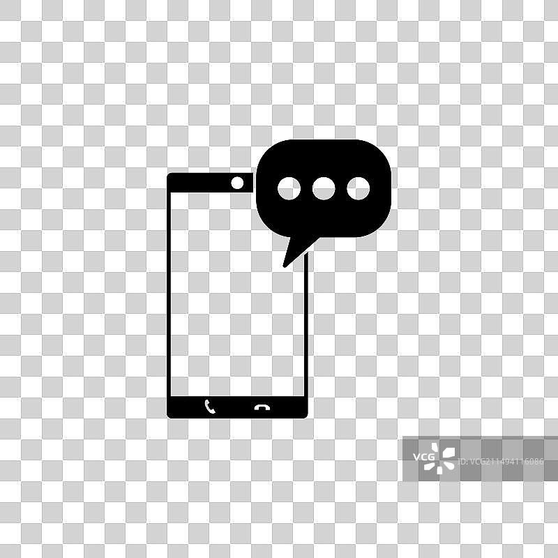 手机短信扁平图标图片素材