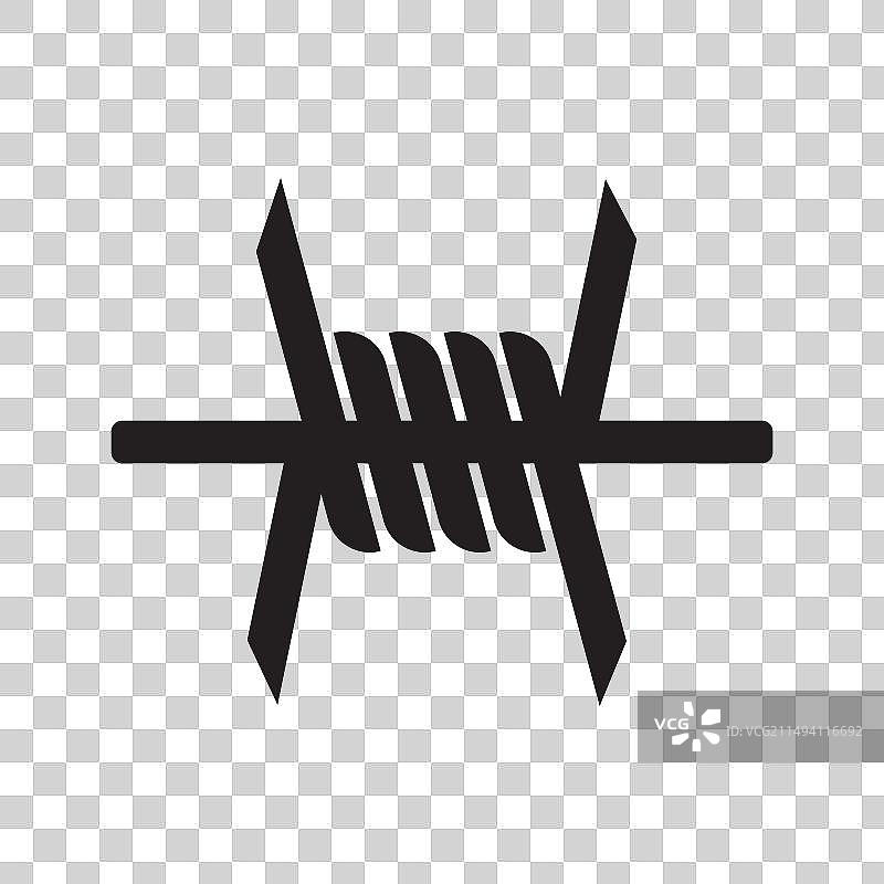 带刺铁丝网图标图片素材