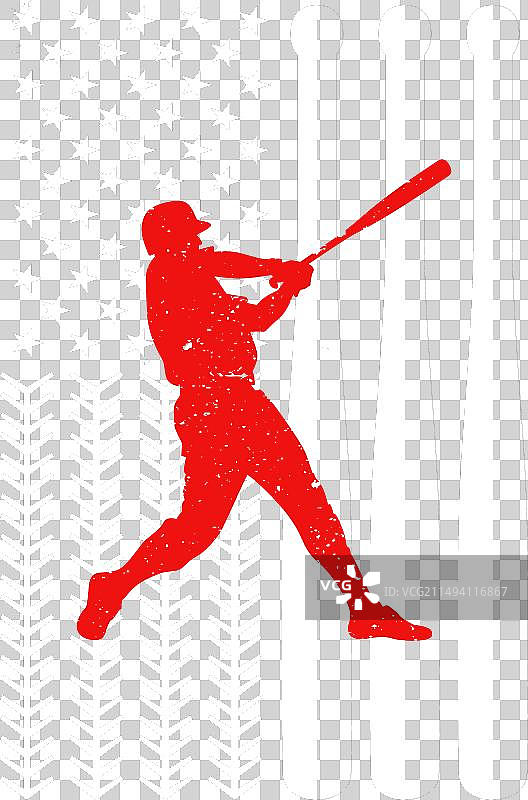 美国棒球运动员旗帜图片素材