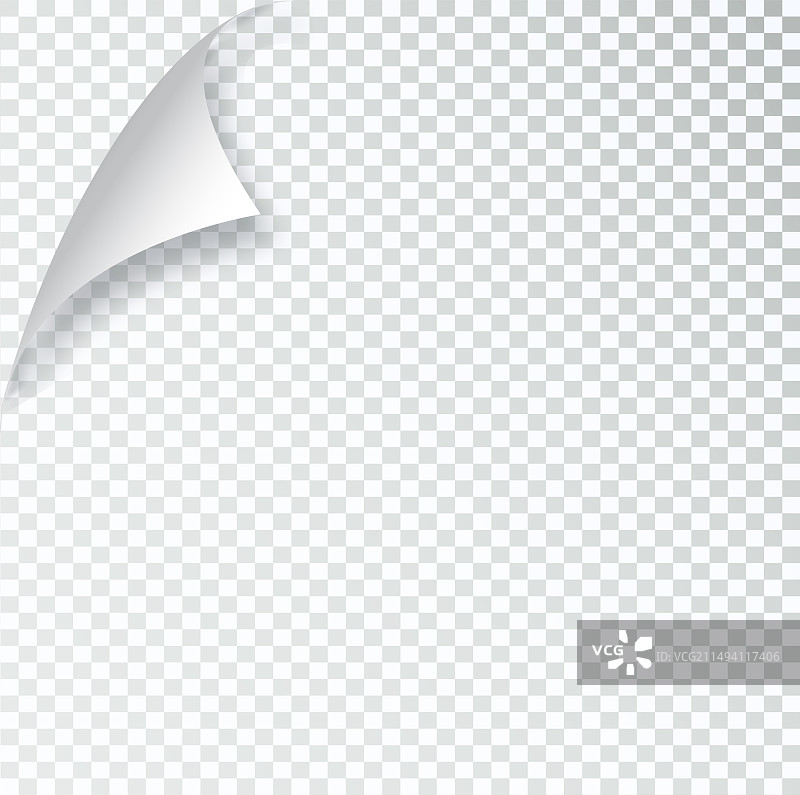 逼真的卷曲书页角图片素材