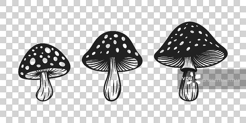 黑白手绘卡通图片素材