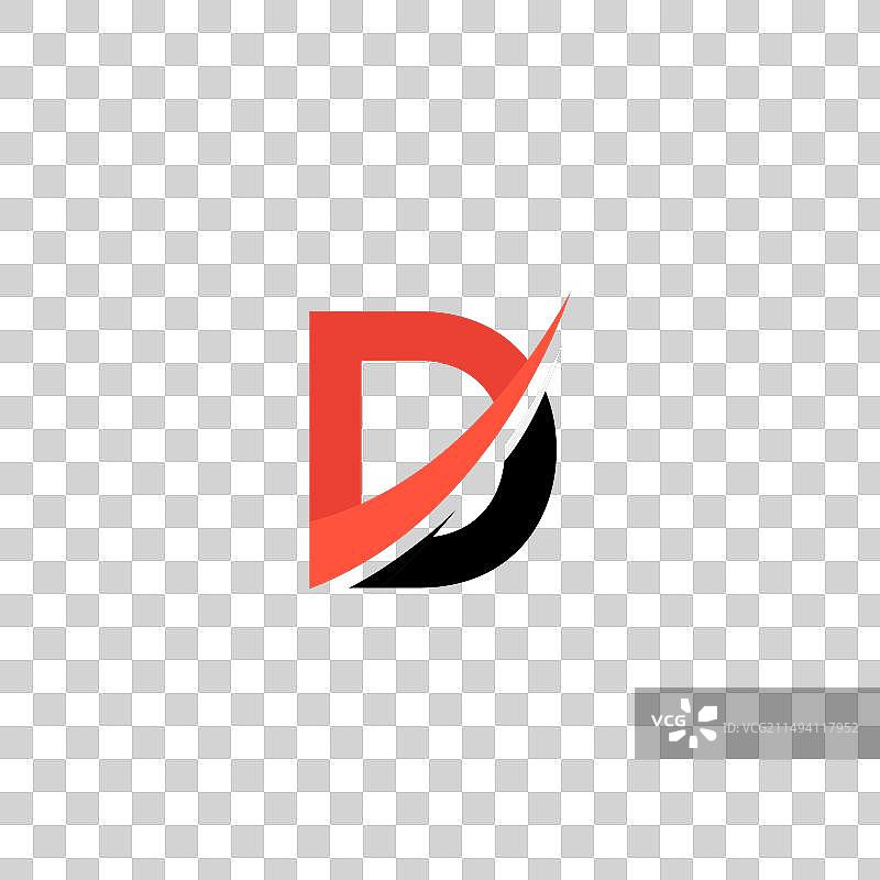 字母D像素Logo初始设计模板图片素材