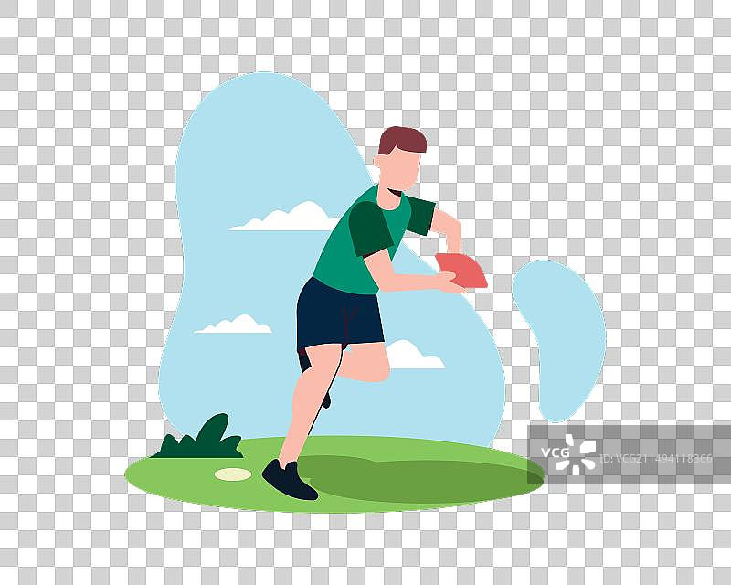 男人在户外打橄榄球图片素材