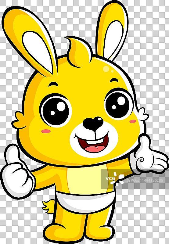 卡通小兔子矢量高清透明图图片素材