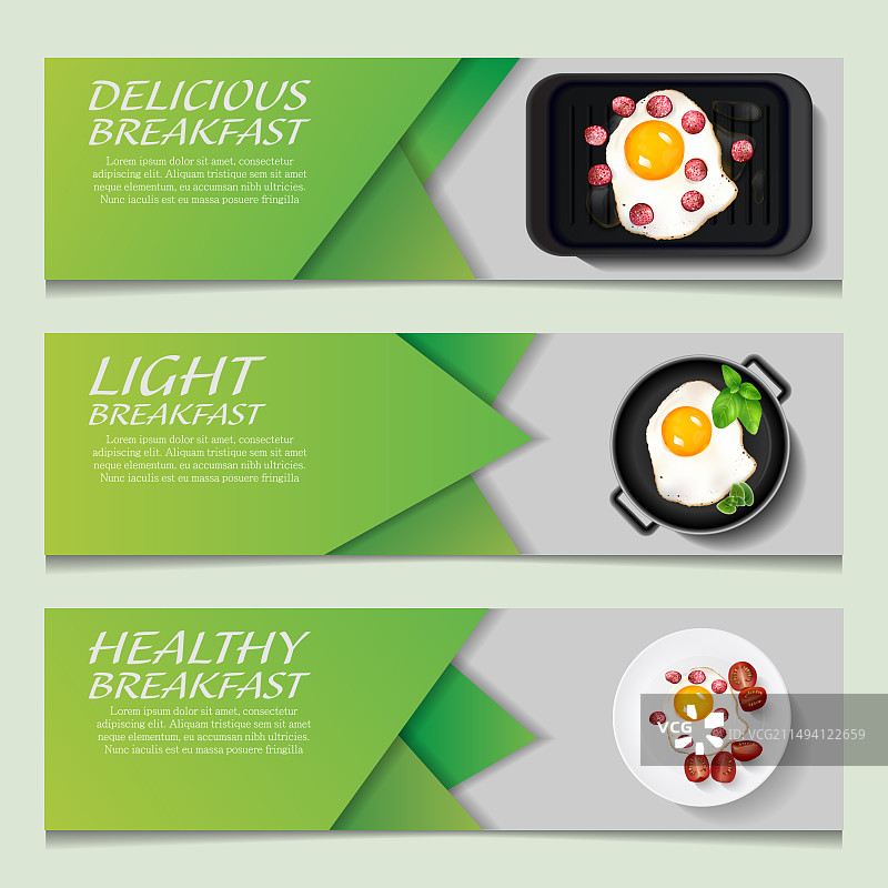 炒鸡蛋早餐banner图片素材