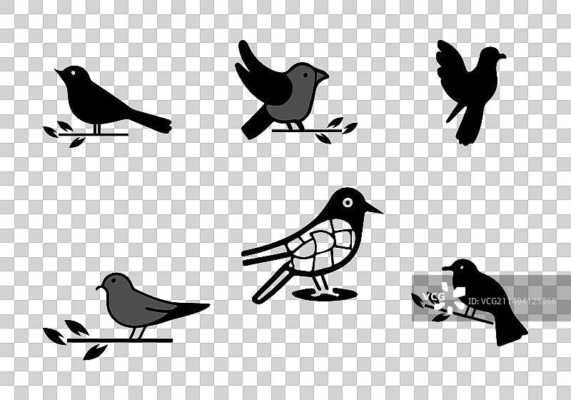 布谷鸟极简图标设计图片素材