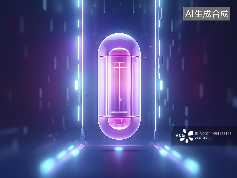 【AI数字艺术】医疗科技背景图片素材