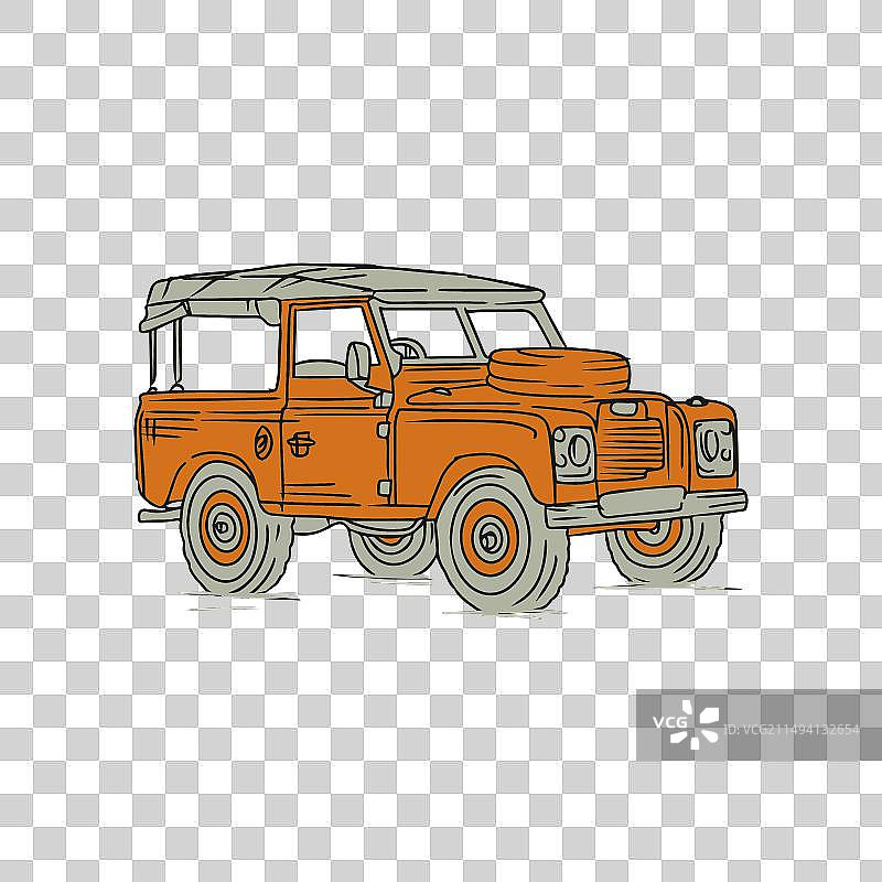 4x4复古吉普车图片素材