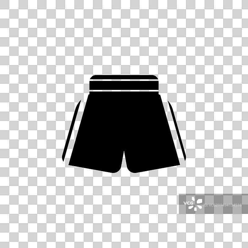 拳击短裤扁平图标图片素材