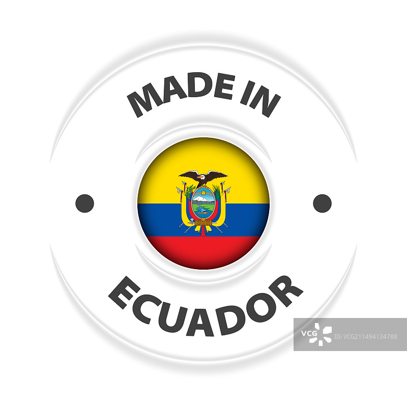 厄瓜多尔制造图形和标签图片素材