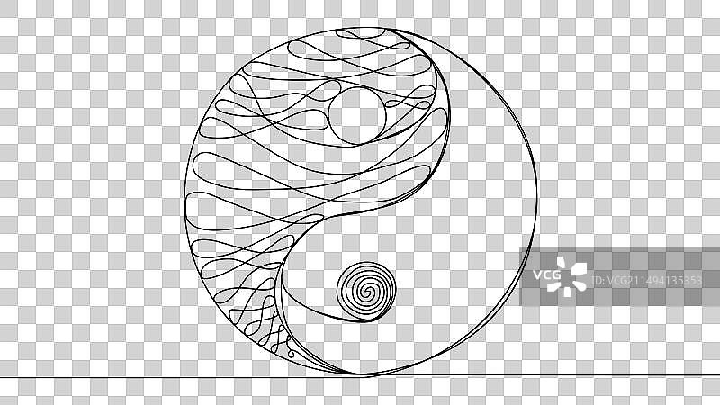 阴阳和谐自绘符号图片素材