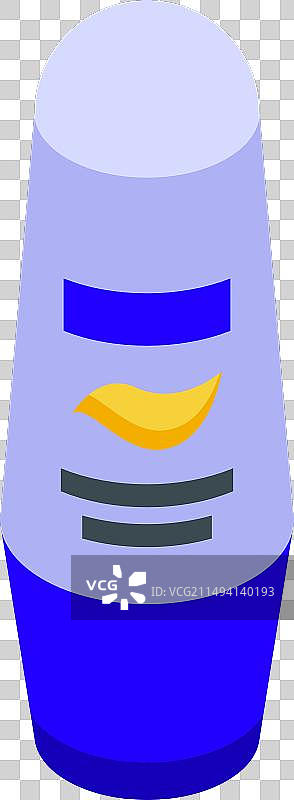 蓝色除臭剂图标2.5D气味球图片素材