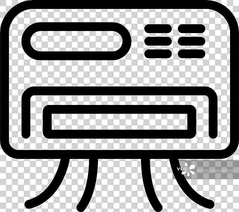 净化空调图标轮廓图片素材
