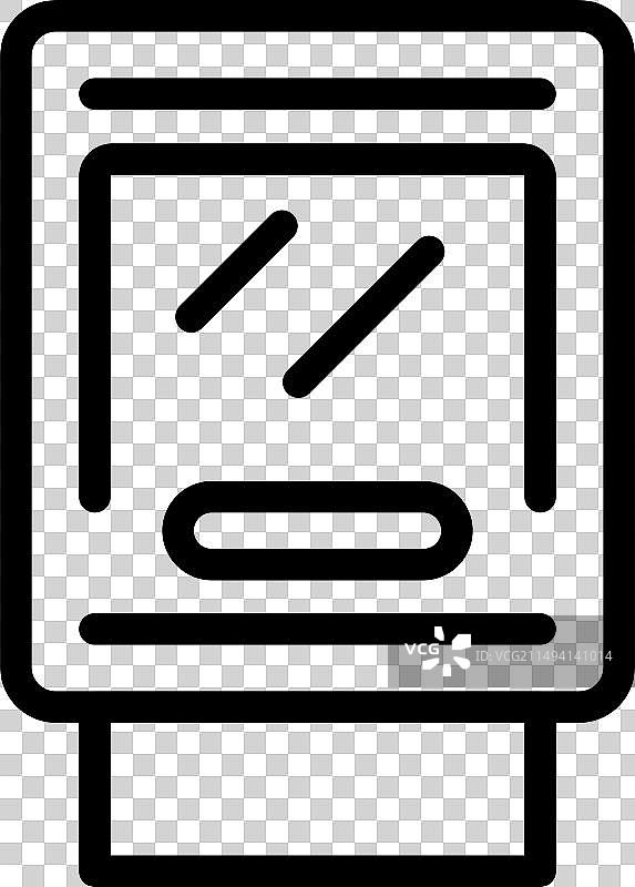 自动售票机图标轮廓图片素材